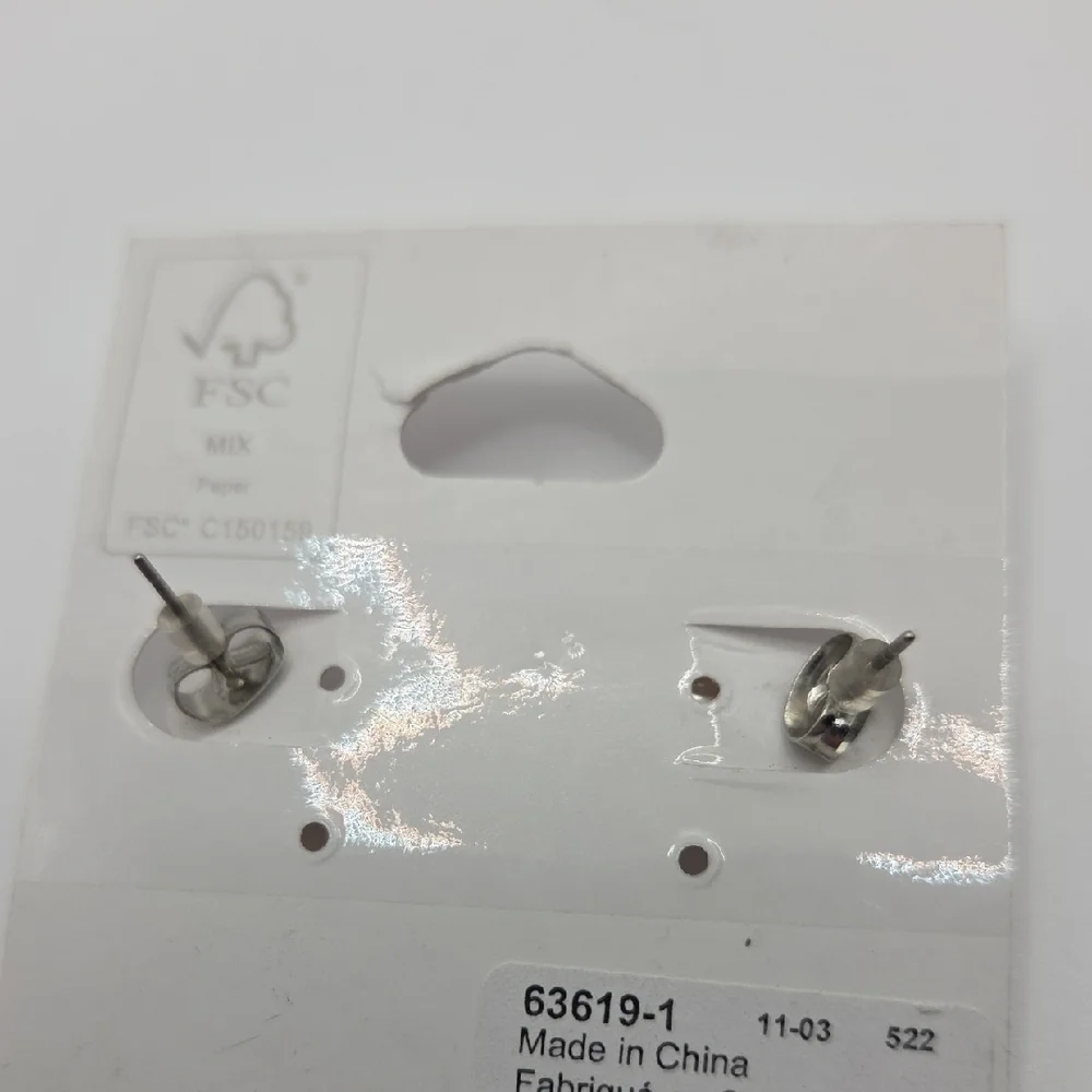 Claire's Pink and White Bunny Stud Earrings